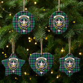 Urquhart Broad Red Ancient Tartan Crest Christmas Ceramic Ornament